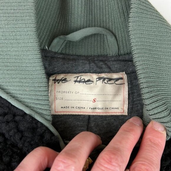 NWOT  Free People WeThe Free Rivington Sherpa Teddy Jacket size Small - Picture 7 of 12